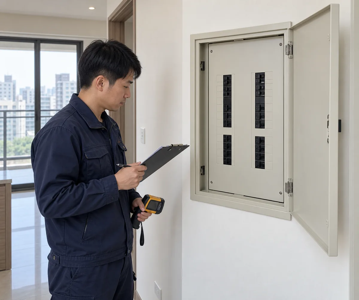 住宅配電現場檢查情境